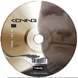 EP The 1st 5 - CD label © 2019 design by robkoning.nl