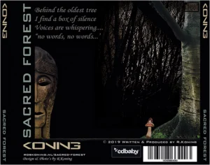 Sacred Forest - CD hoes achterkant © design by Rob Koning