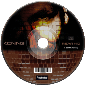 Rewind- CD label © design by Rob Koning