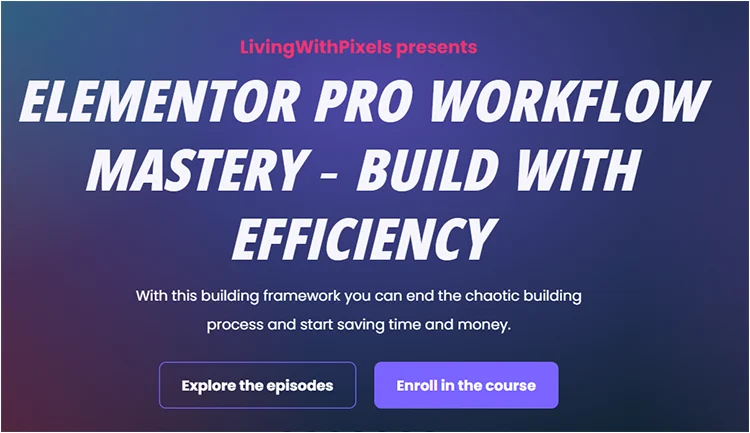 Cursus Elementor Pro Mastery