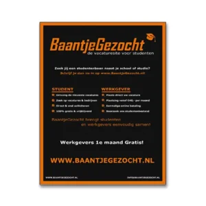 Flyer ontwerp BAANTJE GEZOCHT © designed by robkoning.nl