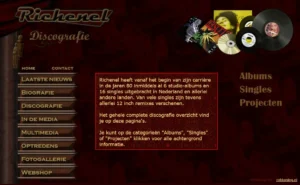 Website RICHENEL - Screenshot 1 'Discografie' © 2010 designed by robkoning.nl