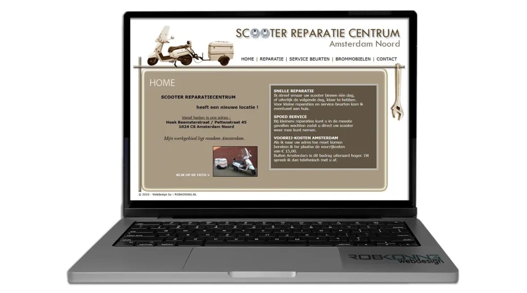 Website SCOOTER REPARATIE CENTRUM © 2011 designed by robkoning.nl