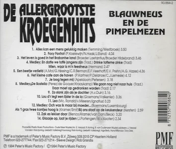 1994 / De Allergrootste Kroegenhits deel 1 - achterkant CD Hoes