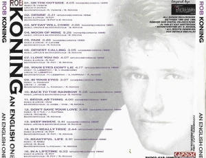 An English One - CD hoes achterkant © design by Rob Koning