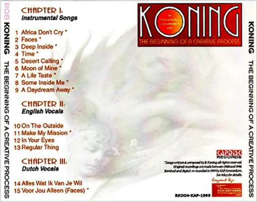 Rob Koning - The Beginning Of A Creative Process - achterkant CD hoes