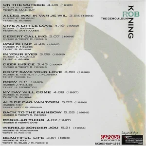 The Demo Album - CD hoes binnenkant © design by Rob Koning
