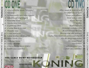 The Early Demo Recordings - CD hoes achterkant © design by Rob Koning